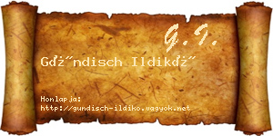 Gündisch Ildikó névjegykártya
